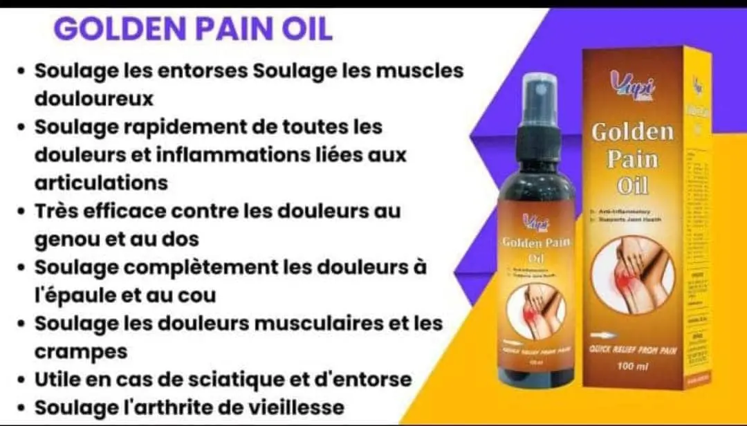 Golden Pain Oil – Huile antidouleur naturelle |Produit Yupi Global