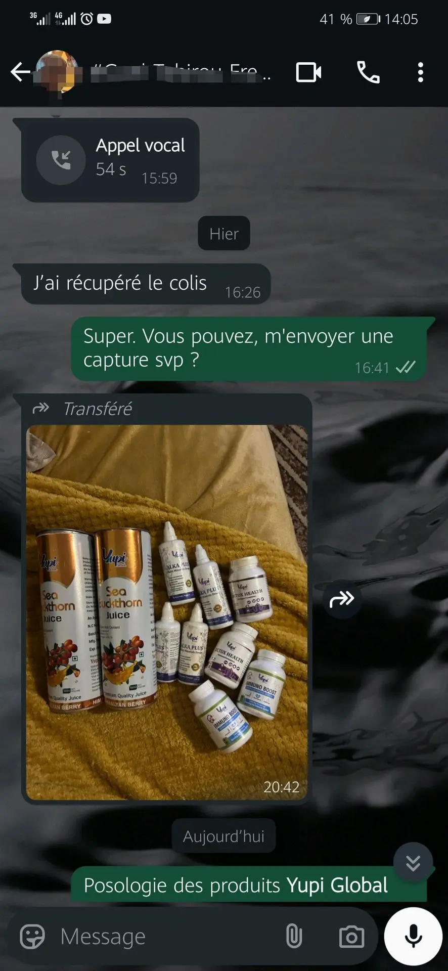 Témoignage produits Yupi Global, expédition en France