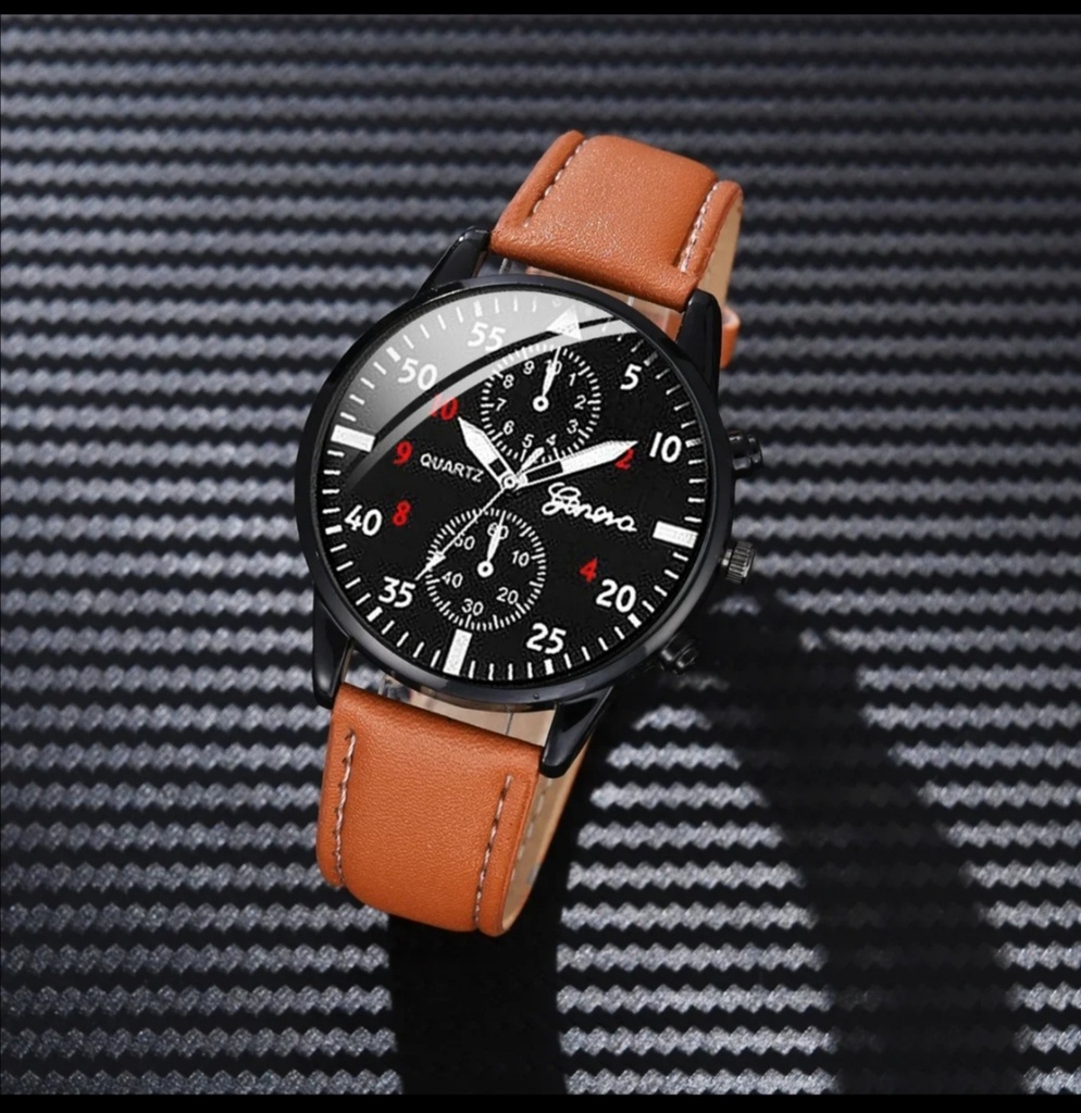 Ensemble montre bracelet à quartz d'affaires 